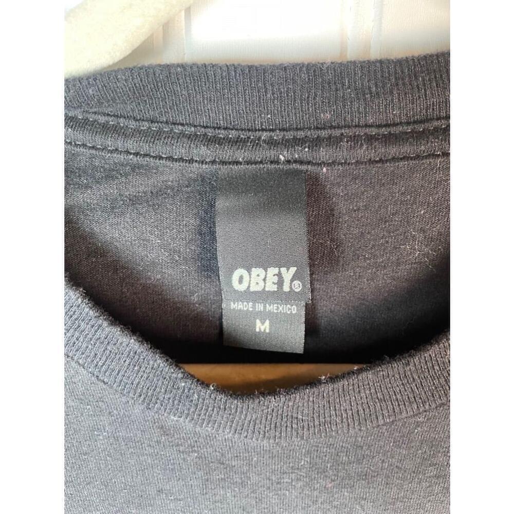 Men's Obey Black T-Shirt Size M - Picture 2 of 3